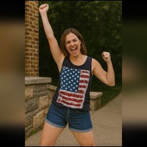 Patriotic Stars and Stripes Womens Size Small